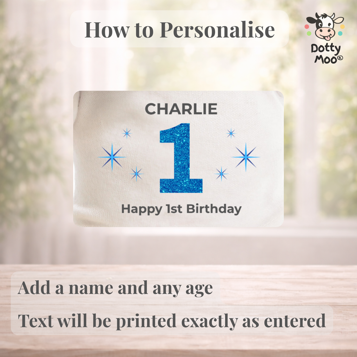 Personalised 1st Birthday Dog