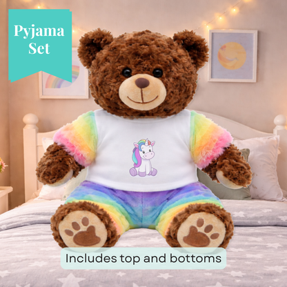 Cosy Unicorn Pyjamas Set (Fits 16” Bears)