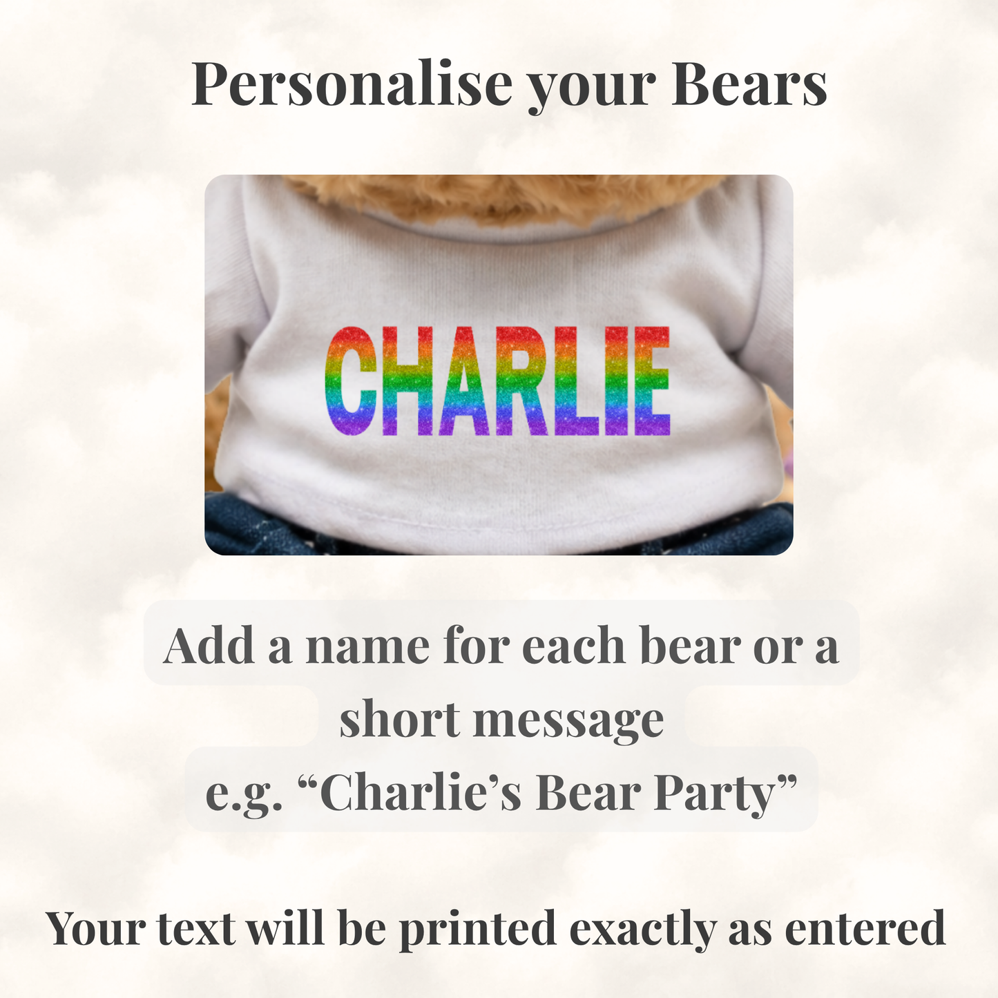Personalised Bear Party Package!