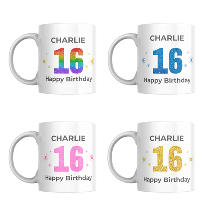 Personalised 16th Birthday Mug