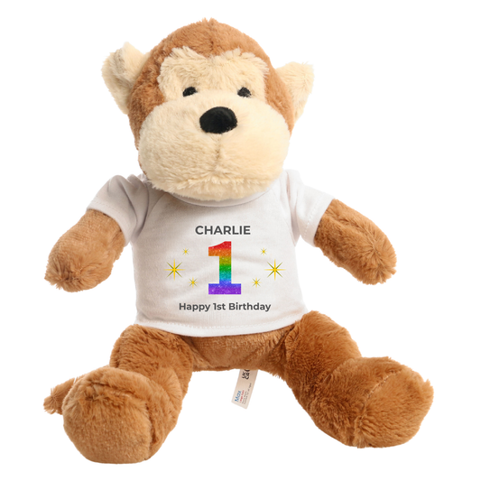 Personalised 1st Birthday Monkey