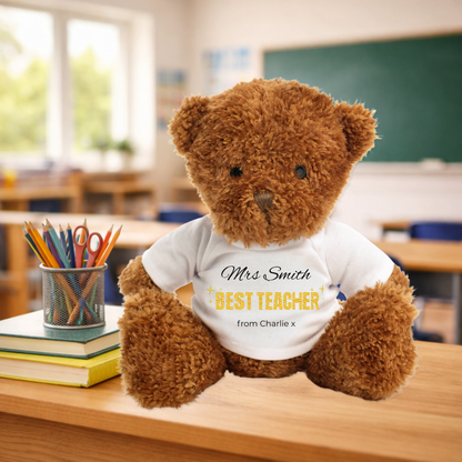 Personalised Teacher Thank You Bear