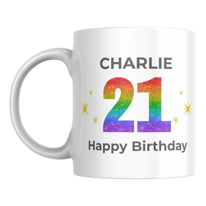 Personalised 21st Birthday Mug