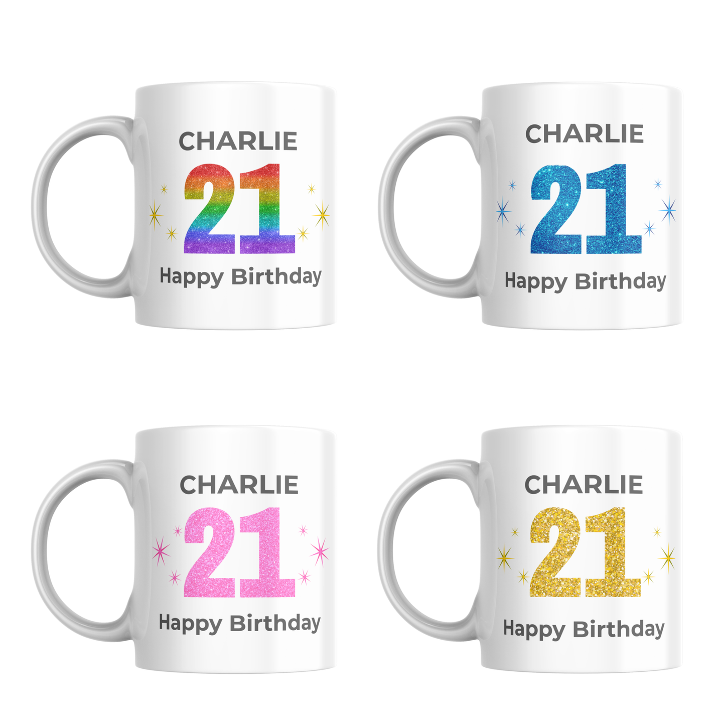 Personalised 21st Birthday Mug