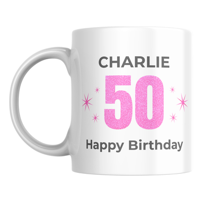 Personalised 50th Birthday Mug