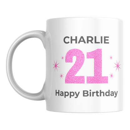 Personalised 21st Birthday Mug