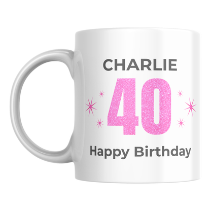 Personalised 40th Birthday Mug