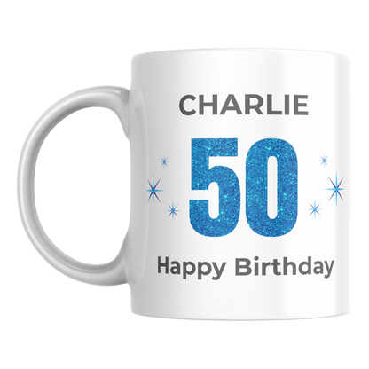 Personalised 50th Birthday Mug
