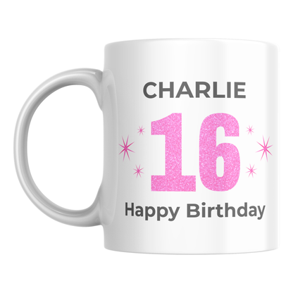 Personalised 16th Birthday Mug