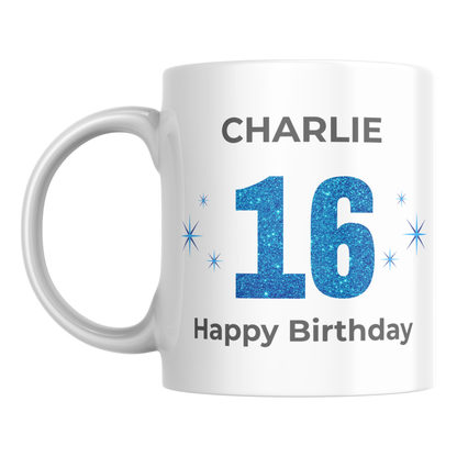 Personalised 16th Birthday Mug