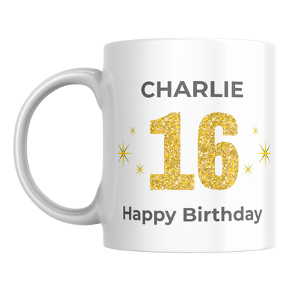 Personalised 16th Birthday Mug