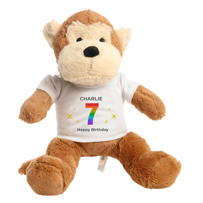 Personalised Any Age Birthday Monkey