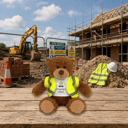Personalised Builder Snuggle Bear