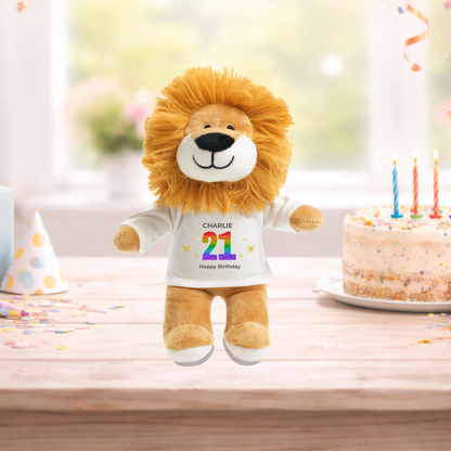 Personalised 21st Birthday Lion