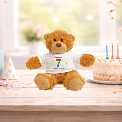 Personalised Any Age Birthday Snuggle Bear