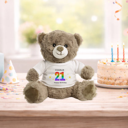 Personalised 21st Birthday Eco Bear