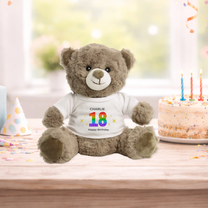 Personalised 18th Birthday Eco Bear