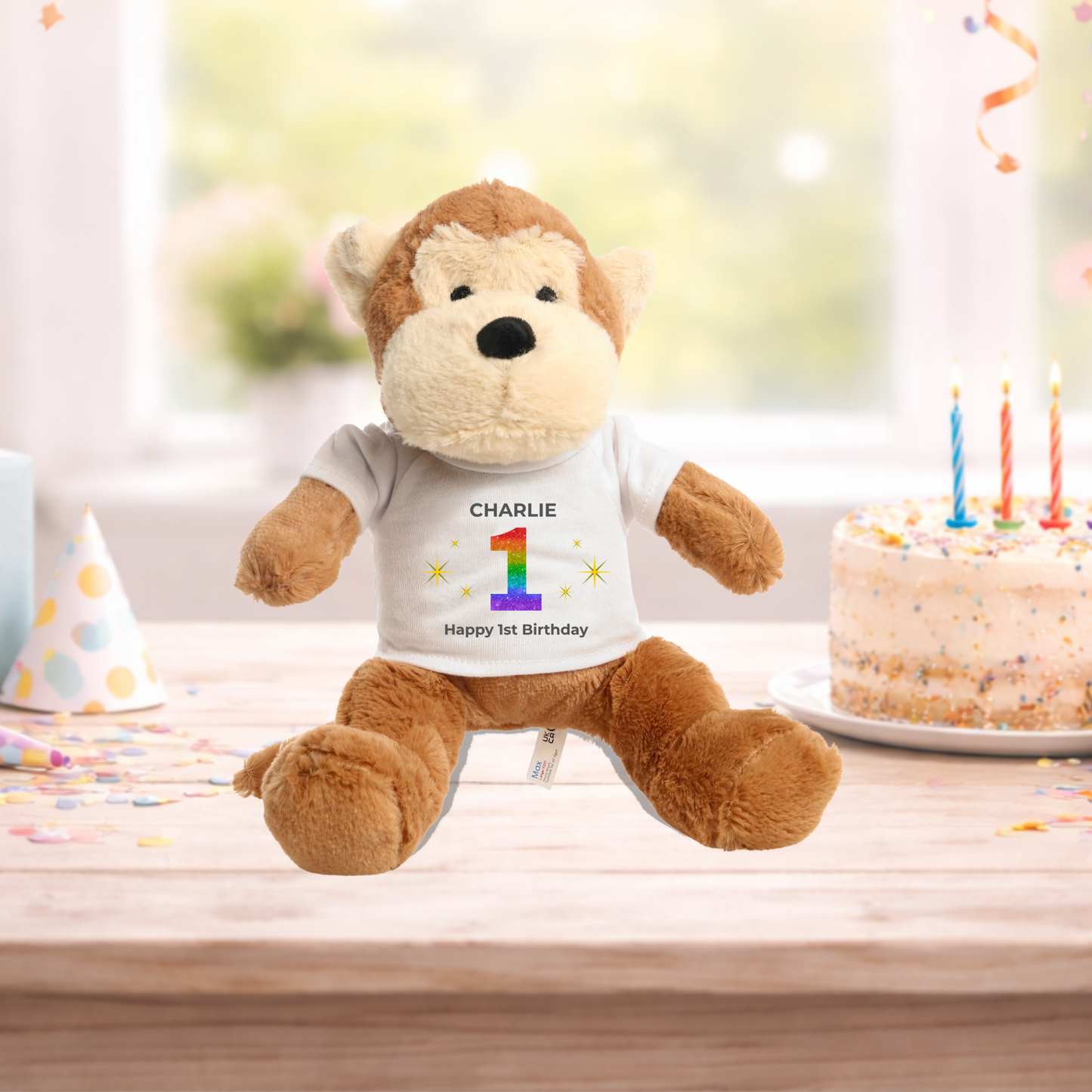 Personalised 1st Birthday Monkey