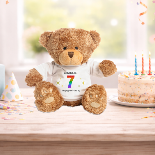 Personalised Any Age Birthday Classic Bear