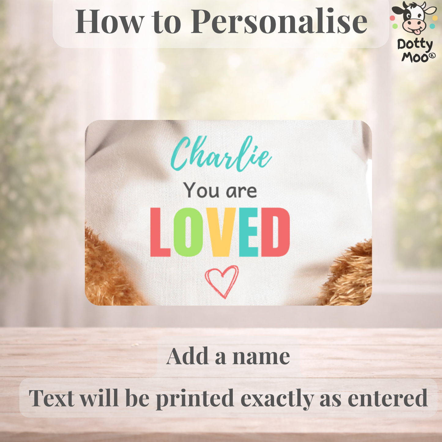 Personalised Positive Affirmation Teddy Bear