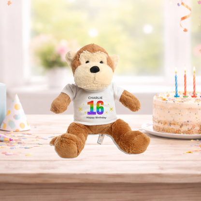 Personalised 16th Birthday Monkey