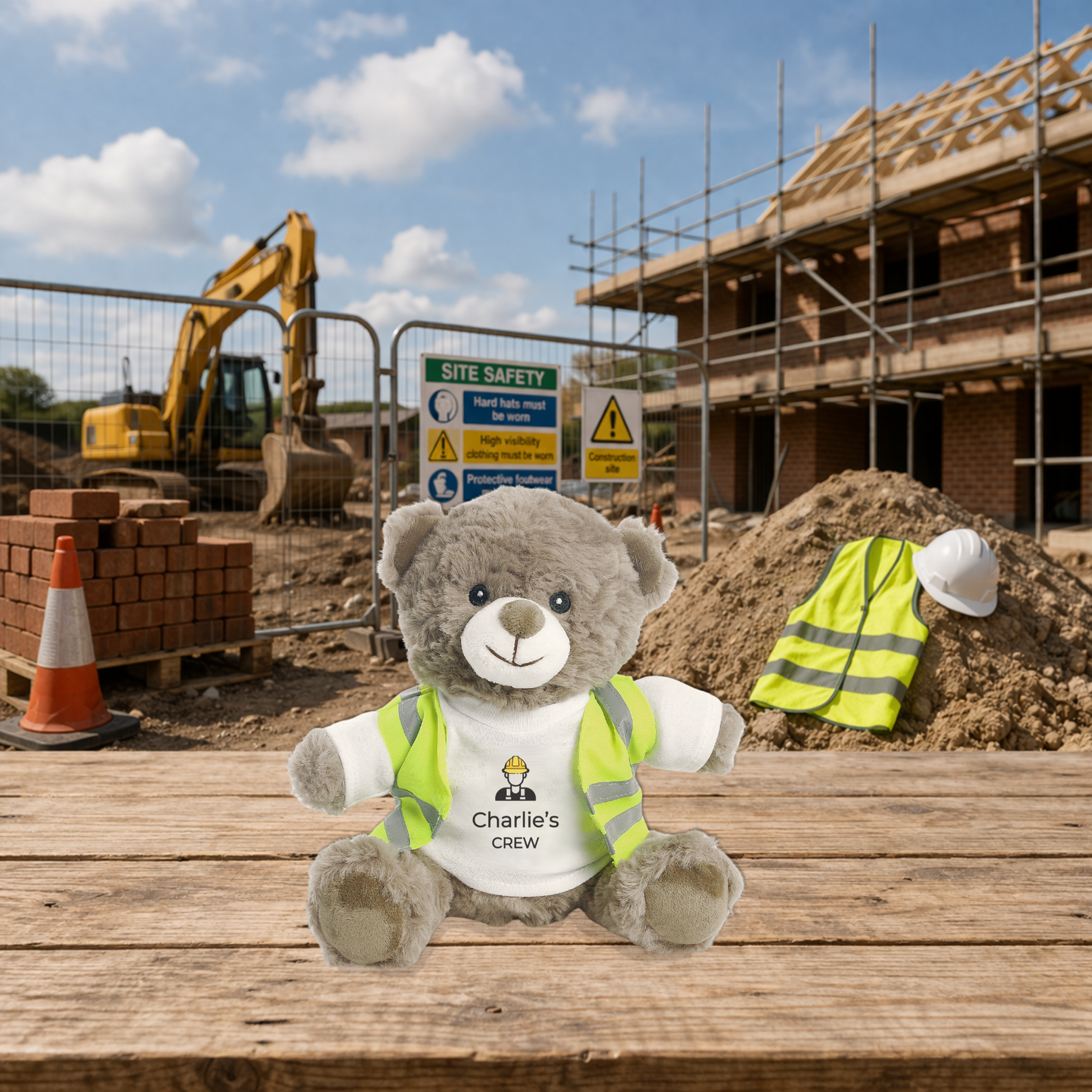 Personalised Builder Eco Bear