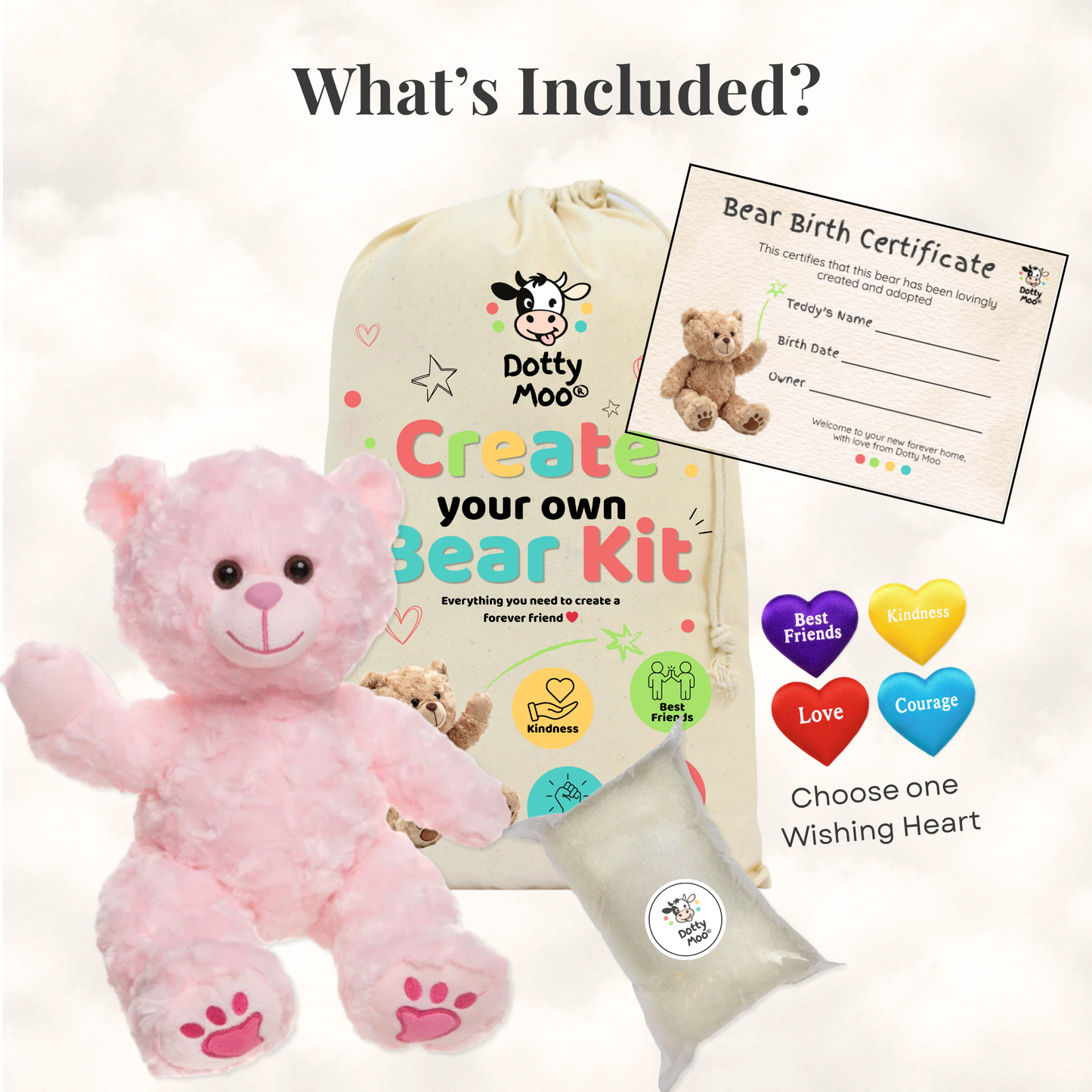 Create Your Own Bear Kit - Pink
