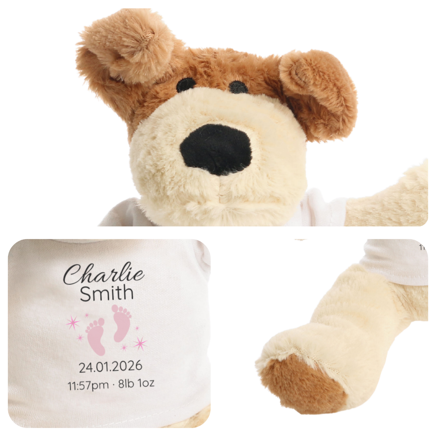 Personalised Newborn Dog Teddy