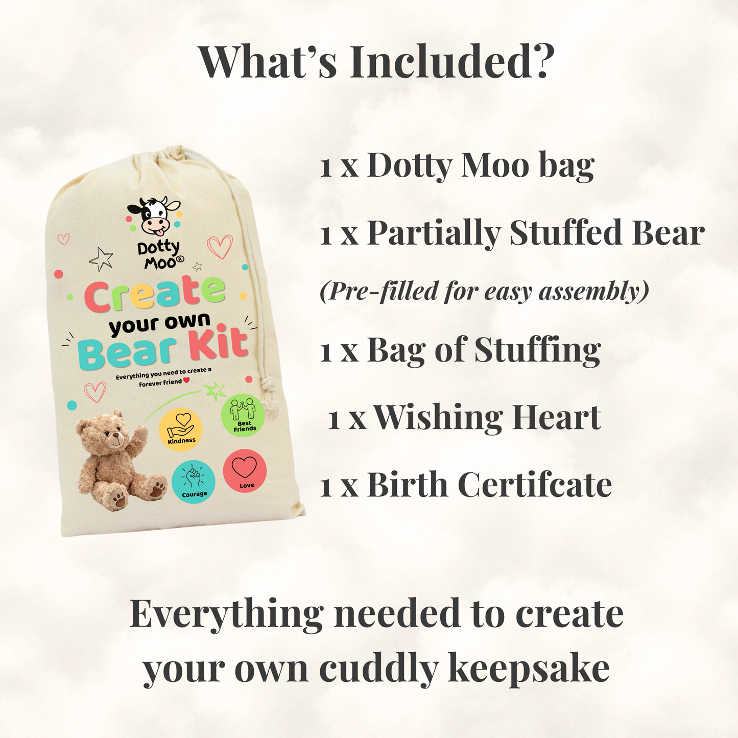 Create Your Own Bear Kit - Brown