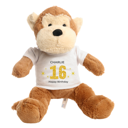 Personalised Any Age Birthday Monkey