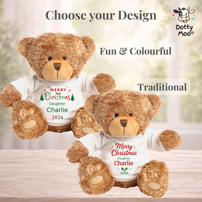 Personalised Daughter Christmas Teddy Bear