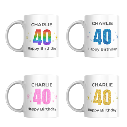 Personalised 40th Birthday Mug