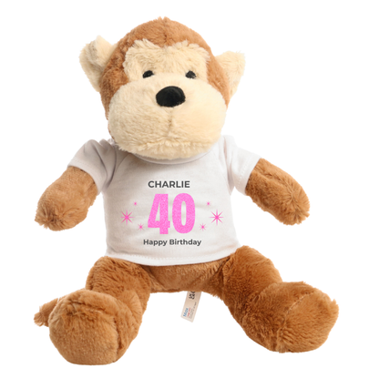 Personalised Any Age Birthday Monkey