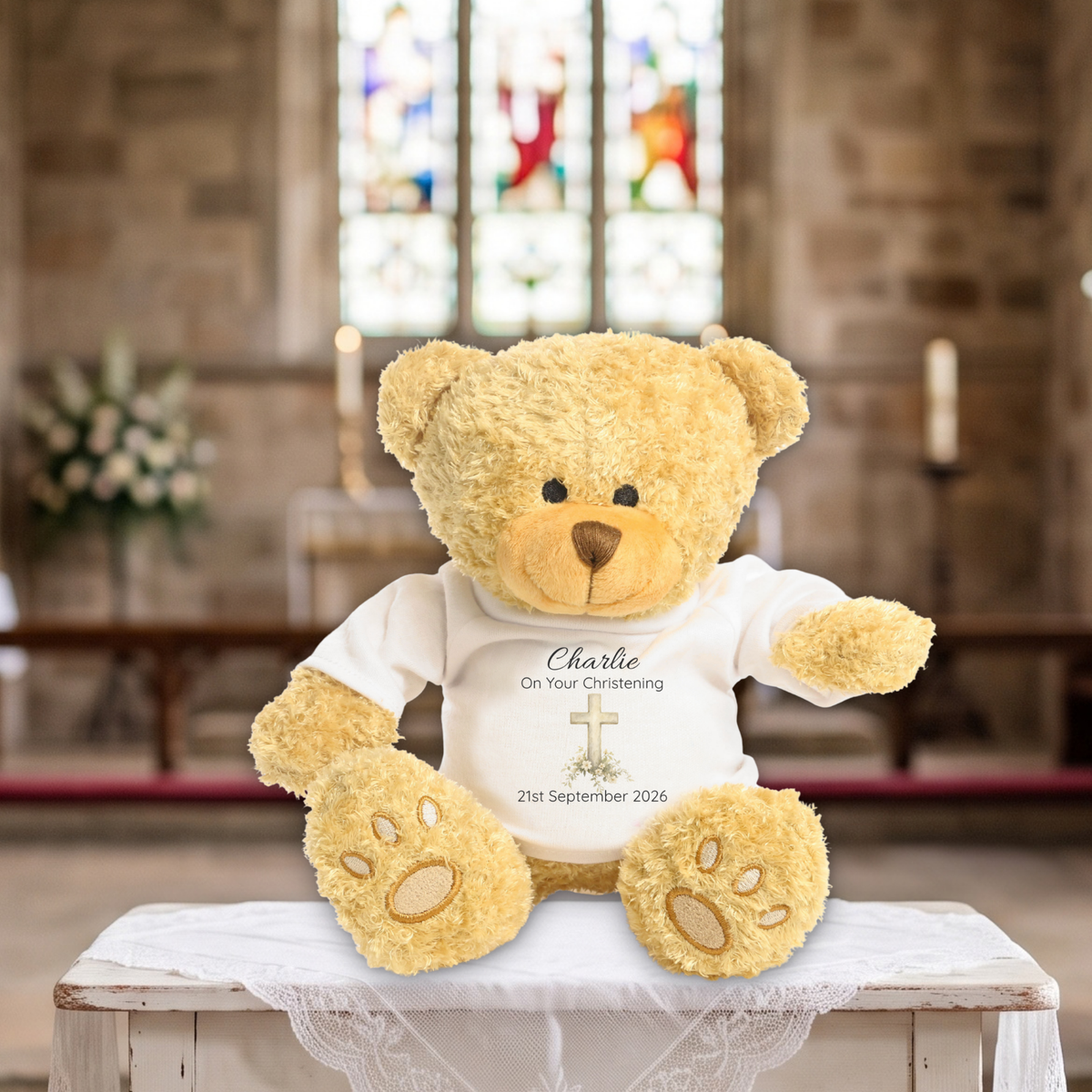 Personalised Christening Classic Teddy Bear