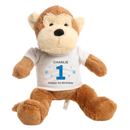 Personalised 1st Birthday Monkey