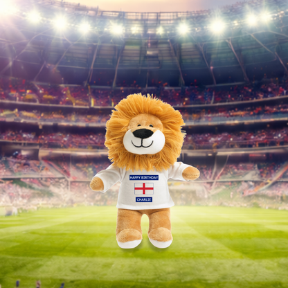 Personalised England Football Birthday Lion
