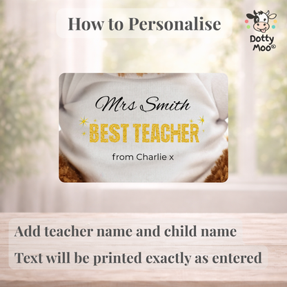 Personalised Teacher Thank You Bear