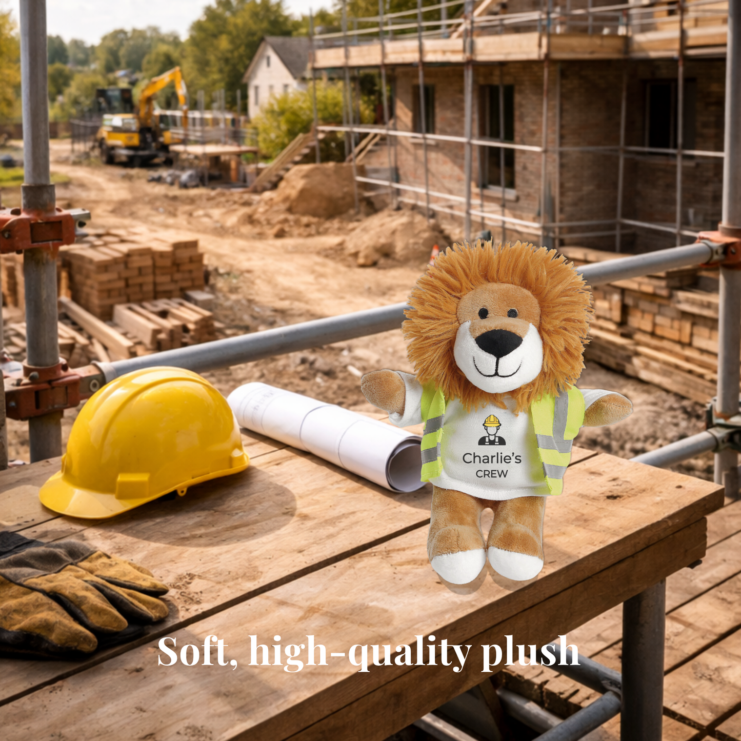 Personalised Builder Lion
