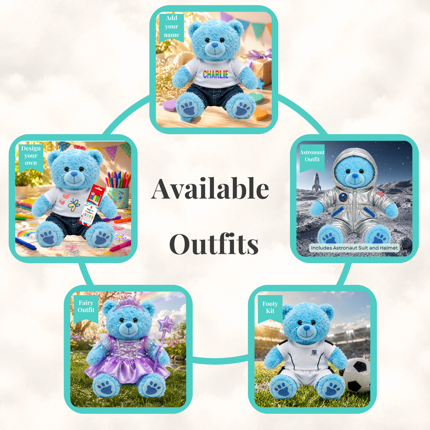 Create Your Own Bear Kit - Blue