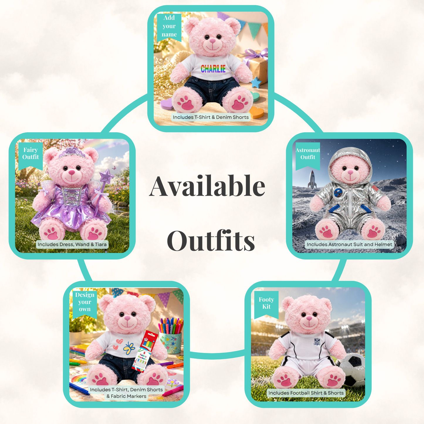 Create Your Own Bear Kit - Pink