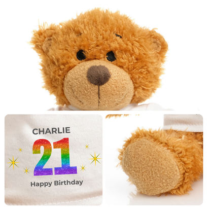 Personalised 21st Birthday Snuggle Bear