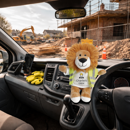 Personalised Builder Lion