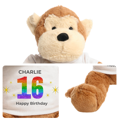 Personalised 16th Birthday Monkey