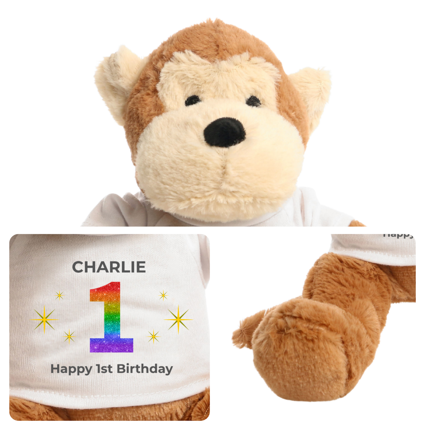 Personalised 1st Birthday Monkey