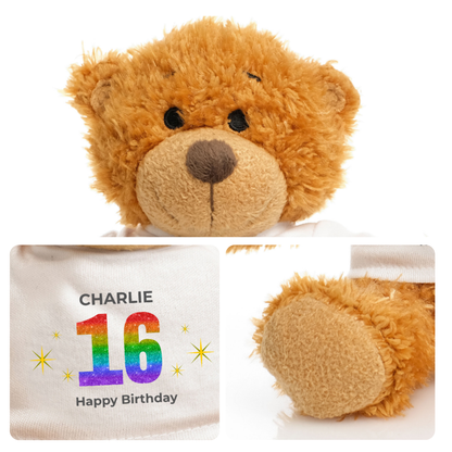 Personalised 16th Birthday Snuggle Bear