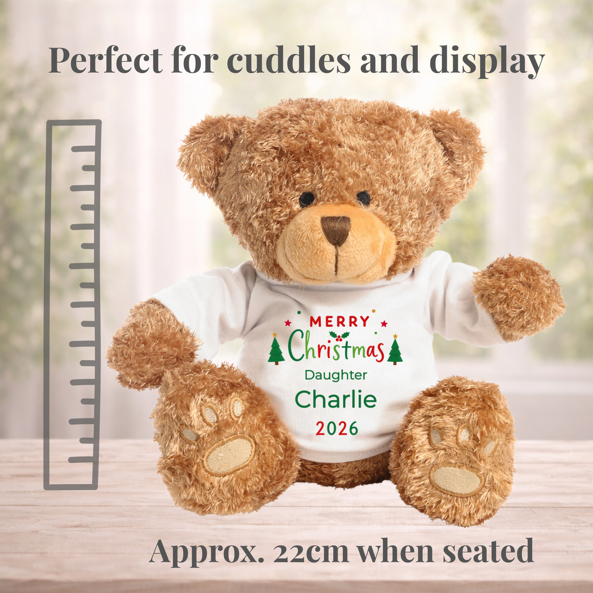 Personalised Daughter Christmas Teddy Bear