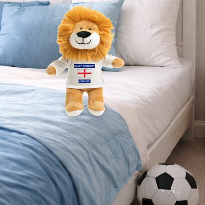 Personalised England Football Birthday Lion