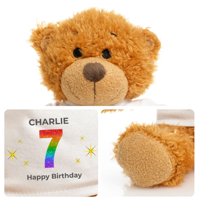 Personalised Any Age Birthday Snuggle Bear