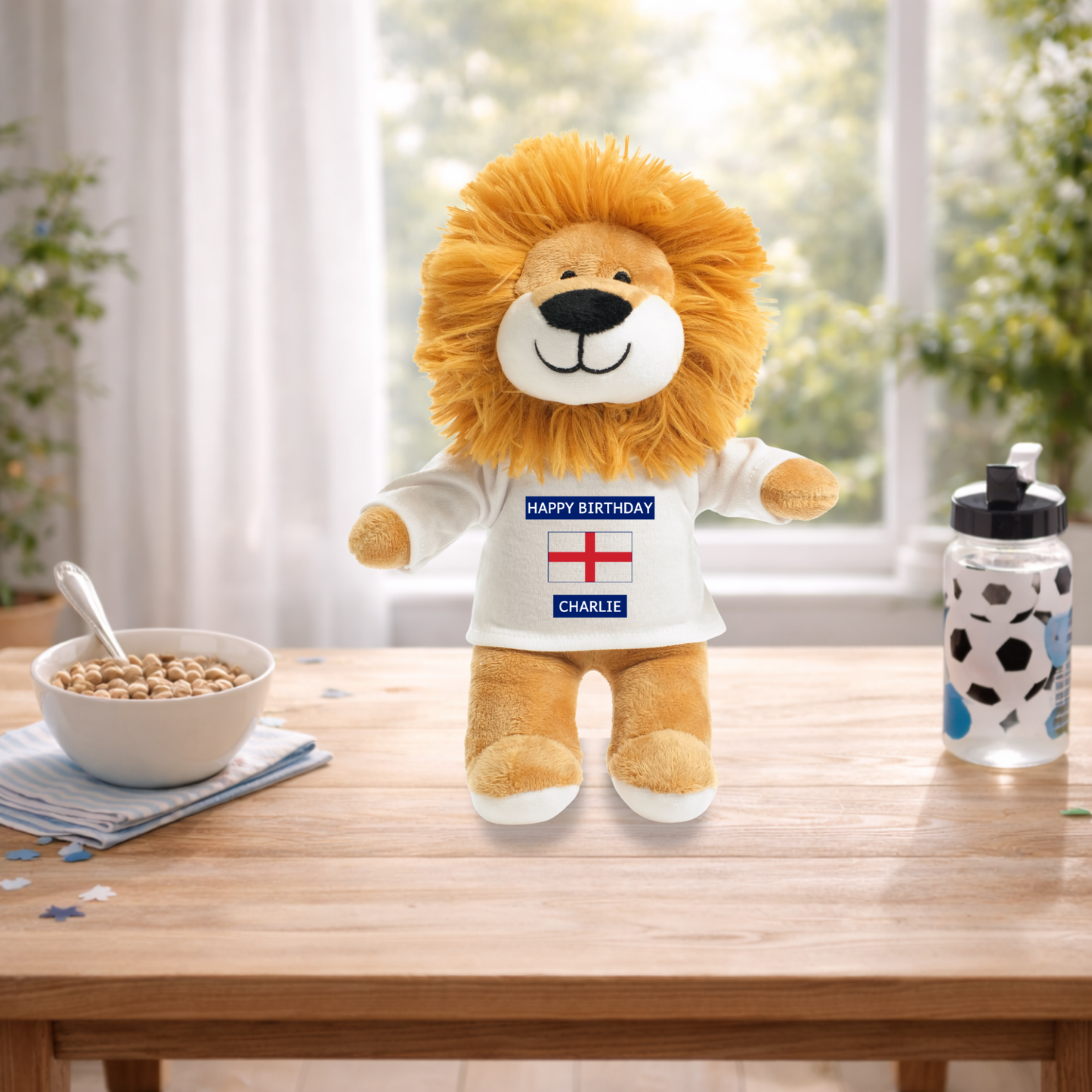 Personalised England Football Birthday Lion