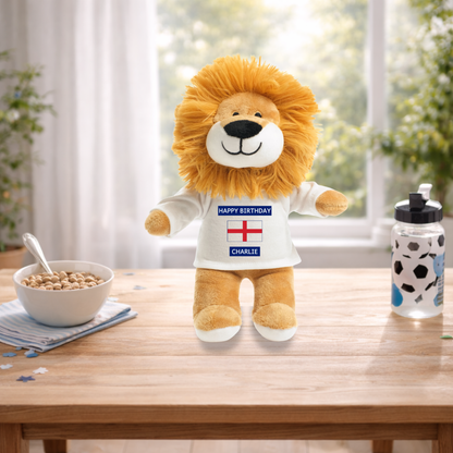 Personalised England Football Birthday Lion